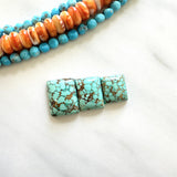 Medium Sky Blue Square Namtso Lake Turquoise, Set of 3 Background