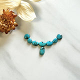 Small Sky Blue Mixed Yungai Turquoise, Set of 8 Background