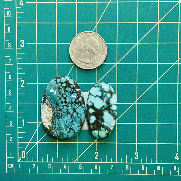 Large Ocean Blue Mixed Yungai Turquoise, Set of 2 Dimensions