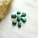 Small Sky Blue Mixed Number 8 Turquoise, Set of 7 Background