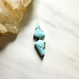 Small Sky Blue Shield Sand Hill Turquoise, Set of 2 Background