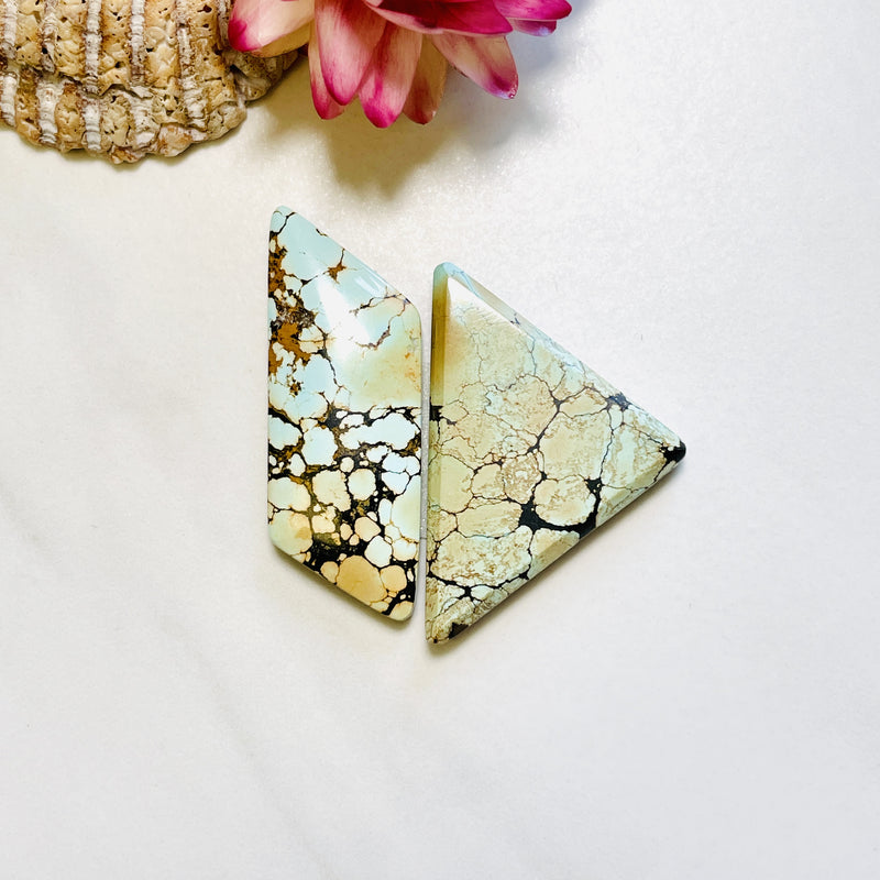 Large Yellow Mixed Giraffe Turquoise, Set of 2 Background