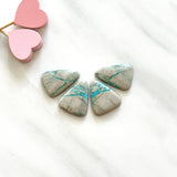 Medium Sky Blue Teardrop Royston Turquoise, Set of 4 Background
