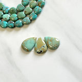 Medium Mint Green Teardrop Treasure Mountain Turquoise, Set of 3 Background
