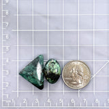 Medium Ocean Blue Mixed Crescent Lake Variscite, Set of 2 Dimensions