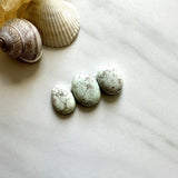 Small Faint Blue Oval Sand Hill Turquoise, Set of 3 Background
