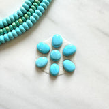 Small Sky Blue Mixed Kingman Turquoise, Set of 7 Background