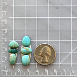 Small Sky Blue Mixed Number 8 Turquoise, Set of 6 Dimensions