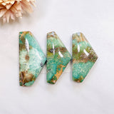 Large Sea Green Freeform Crescent Lake Variscite, Set of 3 Background