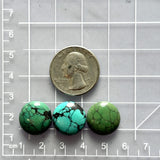 Large Mixed Round Yungai Turquoise, Set of 3 Dimensions