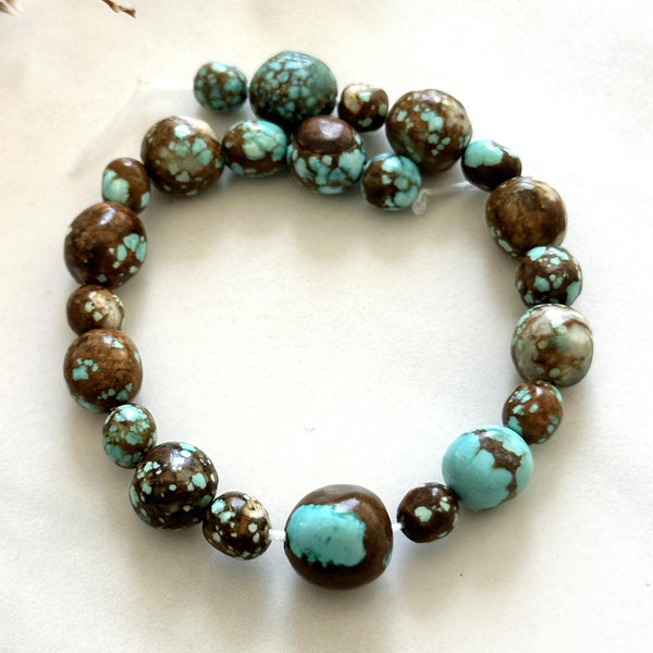 Sky Blue Number 8 Turquoise Nugget Beads Dimensions