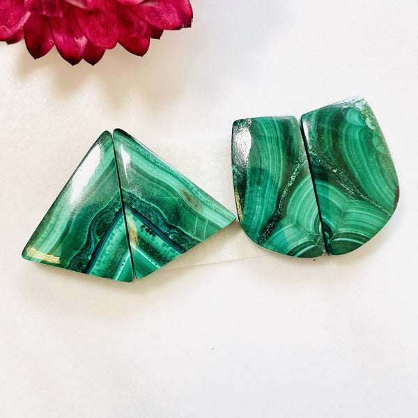 Large Deep Green Mixed Malachite Copper Mineral, Set popular of 6