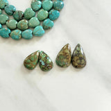 Medium Royal Orange Teardrop Treasure Mountain Turquoise, Set of 4 Background