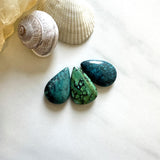 Medium Bamboo Green Teardrop Bamboo Mountain Turquoise, Set of 3 Background