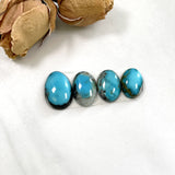 Small Sky Blue Oval Blue Moon Turquoise, Set of 4 Background