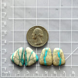 Medium Sky Blue Freeform Royston Turquoise, Set of 4 Dimensions