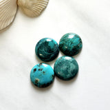Medium Sky Blue Round Yungai Turquoise, Set of 4 Background
