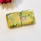 Medium Yellow Square Treasure Mountain Turquoise, Set of 2 Background