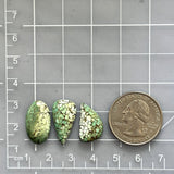 Small Mint Green Mixed Treasure Mountain Turquoise, Set of 3 Dimensions