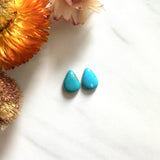 Small Sky Blue Teardrop Royston Turquoise, Set of 2 Background