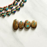 Medium Sky Blue Oval Royston Turquoise, Set of 4 Background