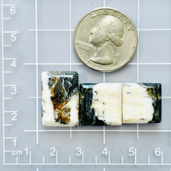 Medium Mixed Mixed White Buffalo Dolomite, Set of 3 Dimensions