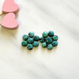 Small Sky Blue Round Yungai Turquoise, Set of 15 Background