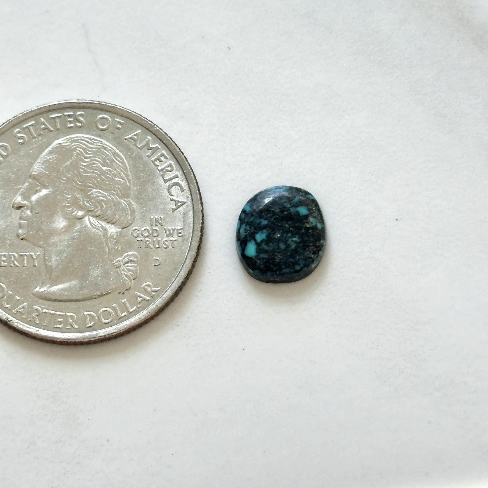 no.136 夜露のBlue turquoise Small Deep Blue Round Lander Blue Turquoise - Turquoise Moose