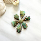 Small Sea Green Mixed Crescent Lake Variscite, Set of 7 Background