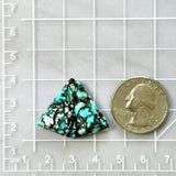 Large Ocean Blue Triangle Yungai Turquoise, Set of 2 Dimensions