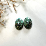 Medium Mint Green Oval Crescent Lake Variscite, Set of 2 Background