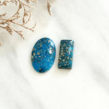 Large Ocean Blue Mixed Ithaca Peak Turquoise, Set of 2 Background