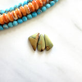 Small Earth Brown Mixed Crescent Lake Variscite, Set of 3 Background