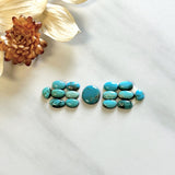 Small Sky Blue Mixed Mixed Turquoise, Set of 15 Background