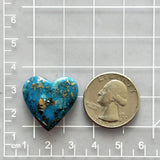 Large Ocean Blue Heart Ithaca Peak Turquoise Dimensions