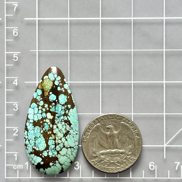 Large Sky Blue Teardrop Number 8 Turquoise Dimensions