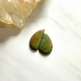 Medium Sea Green Teardrop Treasure Mountain Turquoise, Set of 2 Background