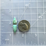 Small Mint Green Triangle Namtso Lake Turquoise, Set of 2 Dimensions