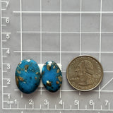 Large Ocean Blue Oval Ithaca Peak Turquoise, Set of 2 Dimensions