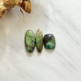 Medium Sea Green Mixed Crescent Lake Variscite, Set of 3 Background