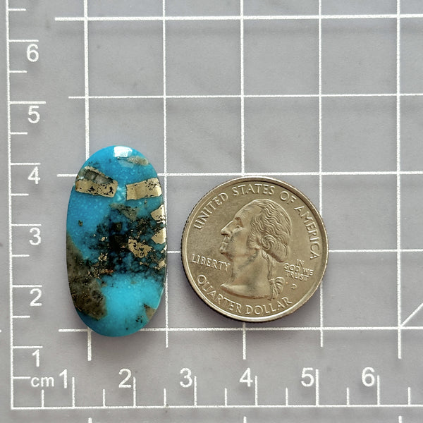 Large Ocean Blue Oval Ithaca Peak Turquoise Dimensions