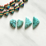 Medium Faint Blue Mixed Namtso Lake Turquoise, Set of 4 Background