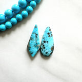 Small Sky Blue Mixed Ithaca Peak Turquoise, Set of 2 Background