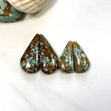 Medium Sky Blue Teardrop Yungai Turquoise, Set of 4 Background