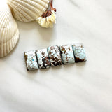 Small White Bar Sand Hill Turquoise, Set of 5 Background
