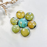 Small Mixed Round Mixed Turquoise, Set of 7 Background