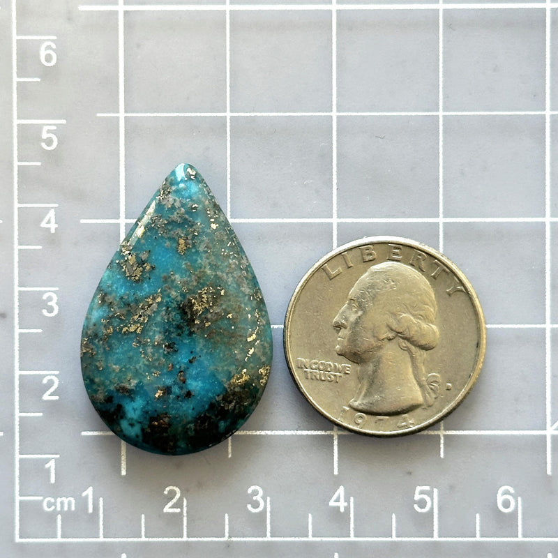 Large Ocean Blue Teardrop Ithaca Peak Turquoise Dimensions