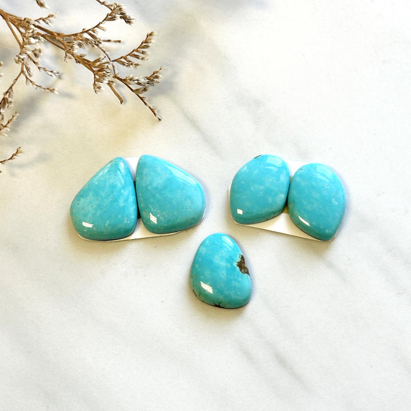 Small Sky Blue Mixed Number 8 Turquoise, Set of 5 Background