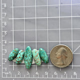Medium Mint Green Oval Namtso Lake Turquoise, Set of 5 Dimensions