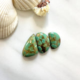 Medium Sea Green Mixed Bamboo Mountain Turquoise, Set of 3 Background
